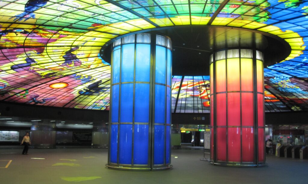 An image of Formosa Boulevard interchange on the Kaohsiung Metro, Taiwan