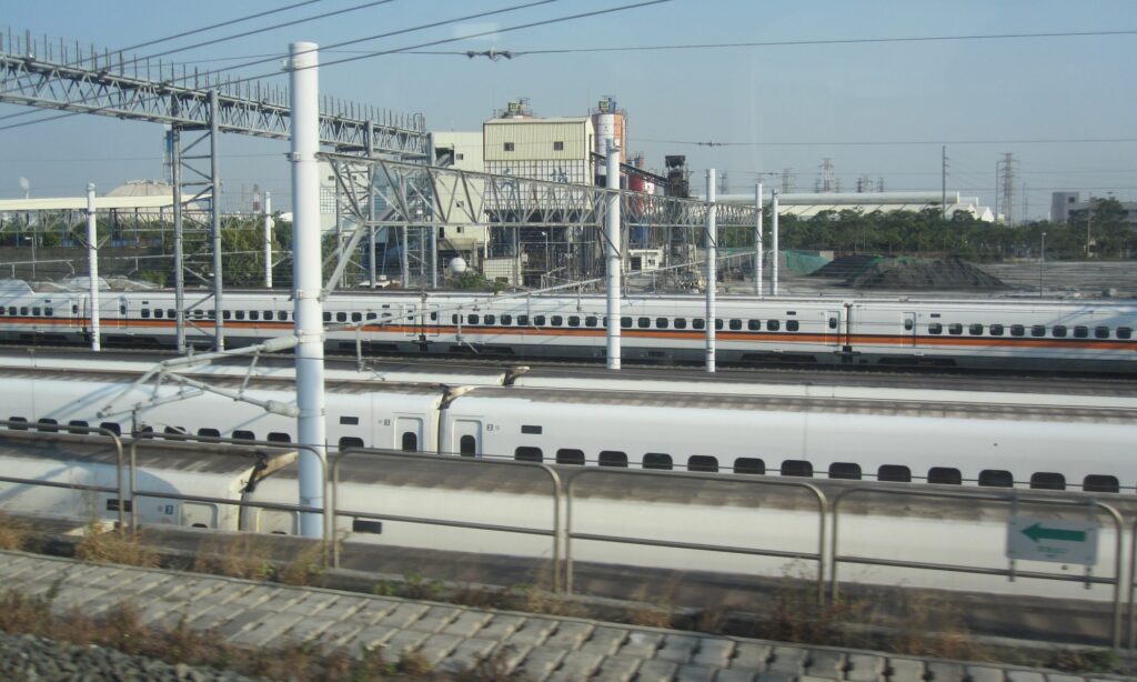 An image of Taiwan High Speed rail trains